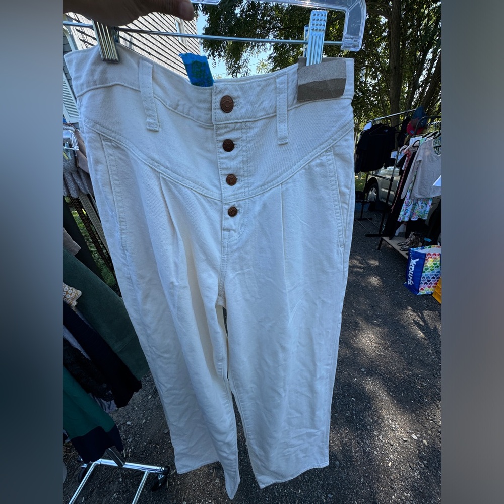 Madewell corset wide leg jeans